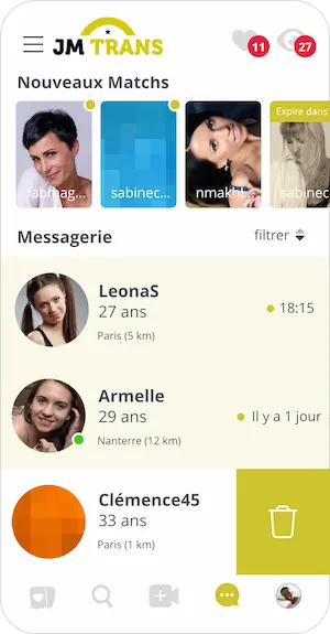 Messagerie privee JM Trans sur mobile